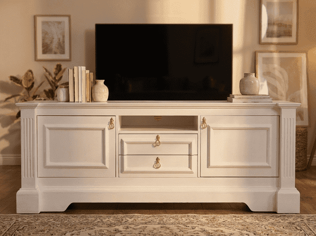Classic traditional TV stand and media console
