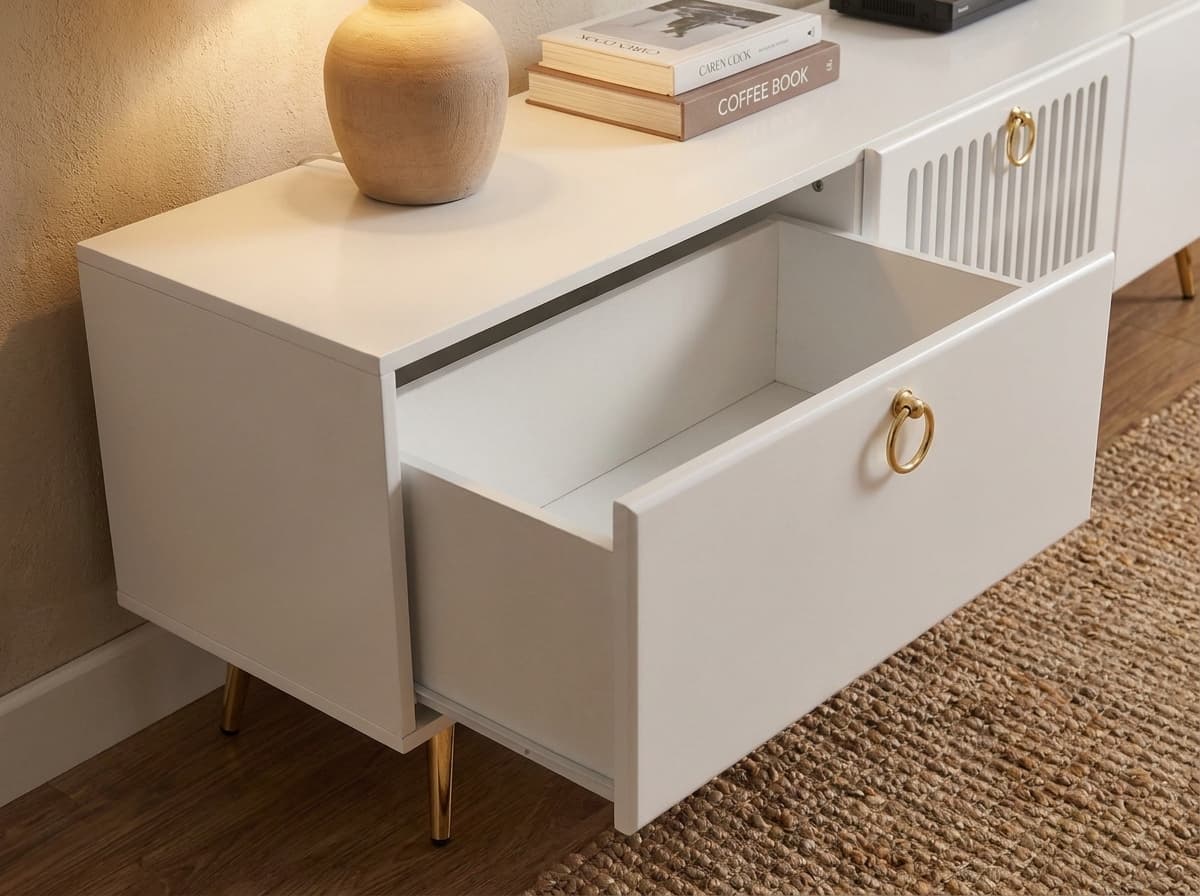 Mid-century-inspired TV stand and media console