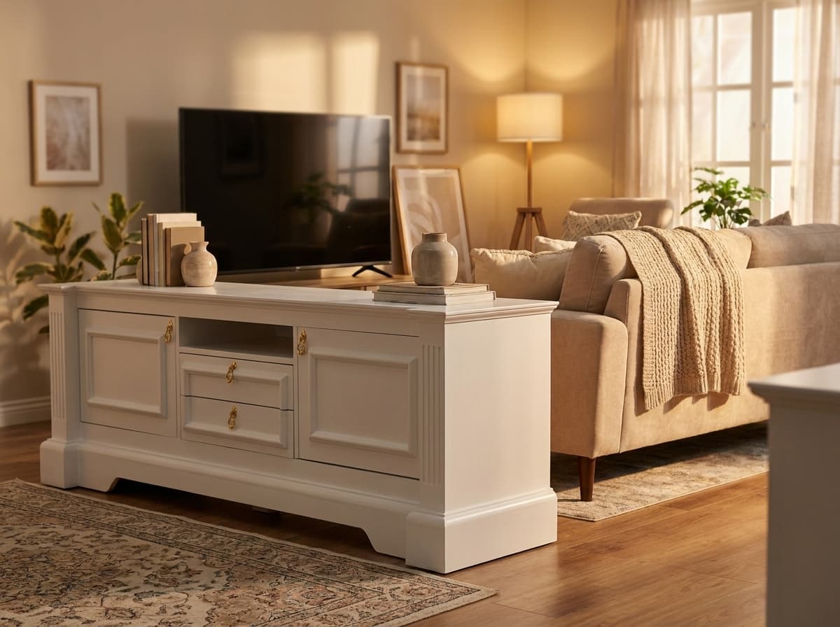 Classic traditional TV stand and media console